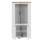 Casa si Gradina - Mobilier - Dulapuri si sifoniere - Dulapuri - Dulap 4D, alb lucios/ stejar wotan, VILGO - Infinity.ro