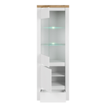 Casa si Gradina - Mobilier - Comode si corpuri - Corpuri bucatarie - Vitrina 1D1W1S, alb lucios/ stejar wotan, VILGO - Infinity.ro