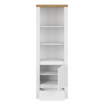 Casa si Gradina - Mobilier - Biblioteci si rafturi - Etajere - Raft 1D1S, alb lucios/ stejar wotan, VILGO - Infinity.ro