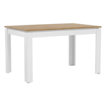 Casa si Gradina - Mobilier - Mese si birouri - Mese bucatarie si dining - Masa plianta, alb/ stejar wotan 135-184x86 cm, VILGO - Infinity.ro