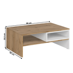 Casa si Gradina - Mobilier - Mese si birouri - Masute de cafea - Masuta 90, alb/ stejar wotan, VILGO - Infinity.ro