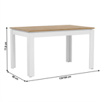Casa si Gradina - Mobilier - Mese si birouri - Mese bucatarie si dining - Masa plianta, alb/ stejar wotan 135-184x86 cm, VILGO - Infinity.ro