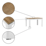 Casa si Gradina - Mobilier - Mese si birouri - Mese bucatarie si dining - Masa plianta, alb/ stejar wotan 135-184x86 cm, VILGO - Infinity.ro