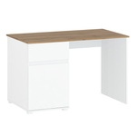 Casa si Gradina - Mobilier - Mese si birouri - Birouri - Masa PC 1D1S/ 120, alb lucios/ stejar wotan, VILGO - Infinity.ro