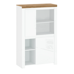 Casa si Gradina - Mobilier - Biblioteci si rafturi - Etajere - Raft 2D, alb lucios/ stejar wotan, VILGO - Infinity.ro