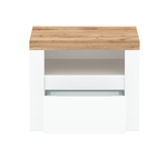Casa si Gradina - Mobilier - Comode si corpuri - Noptiere - Noptiera 1S, alb lucios/ stejar wotan, VILGO - Infinity.ro