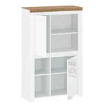 Casa si Gradina - Mobilier - Biblioteci si rafturi - Etajere - Raft 2D, alb lucios/ stejar wotan, VILGO - Infinity.ro