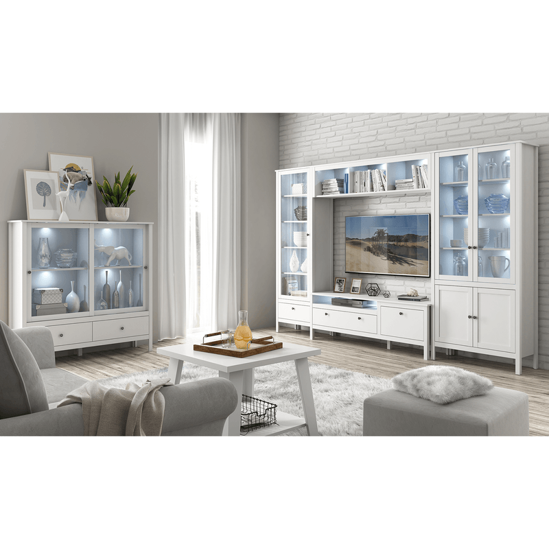 Casa si Gradina - Mobilier - Comode si corpuri - Corpuri bucatarie - Vitrina joasa 2W2S, alb, OLJE - Infinity.ro
