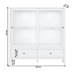 Casa si Gradina - Mobilier - Comode si corpuri - Corpuri bucatarie - Vitrina joasa 2W2S, alb, OLJE - Infinity.ro