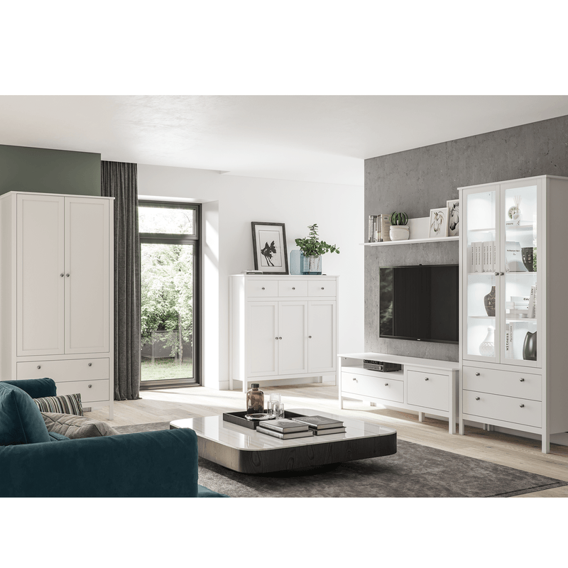 Casa si Gradina - Mobilier - Comode si corpuri - Comode - Masa TV 1S1K/160, alba, OLJE - Infinity.ro