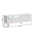Casa si Gradina - Mobilier - Comode si corpuri - Comode - Masa TV 1S1K/160, alba, OLJE - Infinity.ro