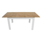 Casa si Gradina - Mobilier - Mese si birouri - Mese bucatarie si dining - Masa plianta, alb/ stejar wotan 135-184x86 cm, VILGO - Infinity.ro