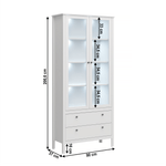 Casa si Gradina - Mobilier - Comode si corpuri - Corpuri bucatarie - Vitrina 2W2S, alb, OLJE - Infinity.ro