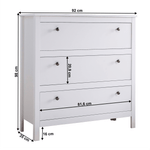 Casa si Gradina - Mobilier - Dulapuri si sifoniere - Dulapuri - Comoda 3S, alb, OLJE - Infinity.ro