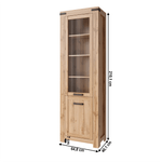 Casa si Gradina - Mobilier - Comode si corpuri - Corpuri bucatarie - Vitrina 1D1W, stejar wotan, MORATIZ - Infinity.ro