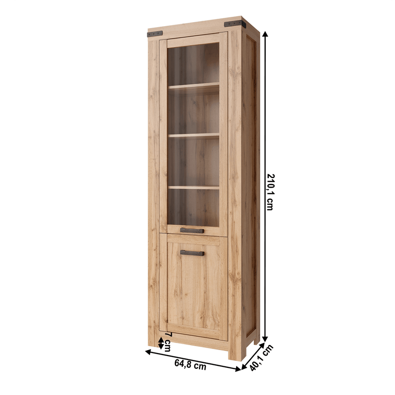 Casa si Gradina - Mobilier - Comode si corpuri - Corpuri bucatarie - Vitrina 1D1W, stejar wotan, MORATIZ - Infinity.ro