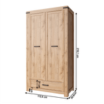 Casa si Gradina - Mobilier - Dulapuri si sifoniere - Dulapuri - Dulap 2D1S, stejar wotan, MORATIZ - Infinity.ro