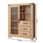 Casa si Gradina - Mobilier - Comode si corpuri - Corpuri bucatarie - Vitrina 1W3S, stejar wotan, MORATIZ - Infinity.ro