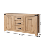 Casa si Gradina - Mobilier - Comode si corpuri - Comode - Comoda 2D3S, stejar wotan, MORATIZ - Infinity.ro