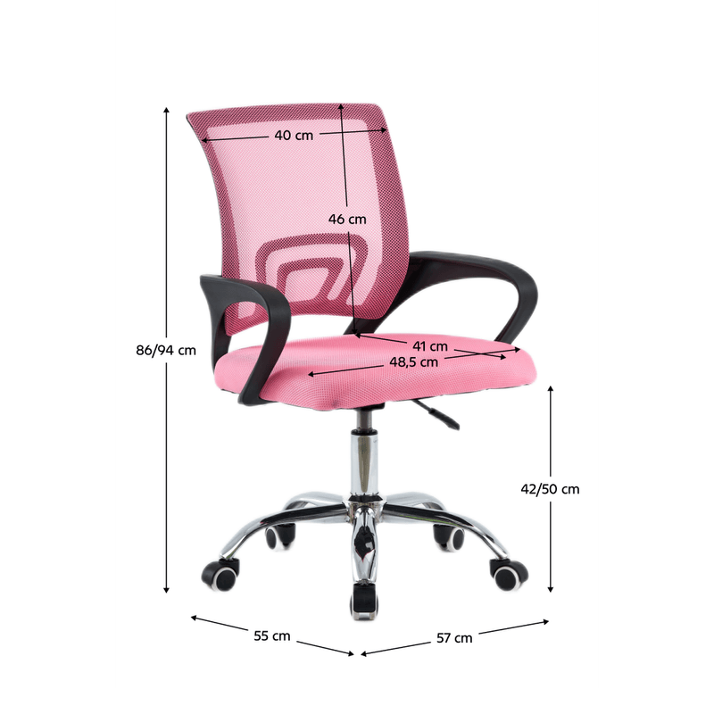Casa si Gradina - Mobilier - Scaune si fotolii - Scaune - Scaun de birou, roz/ negru, DEX 4 NEW - Infinity.ro