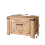 Casa si Gradina - Mobilier - Dulapuri si sifoniere - Dulapuri pantofi - Raft pantofi 1K, stejar wotan, MORATIZ - Infinity.ro