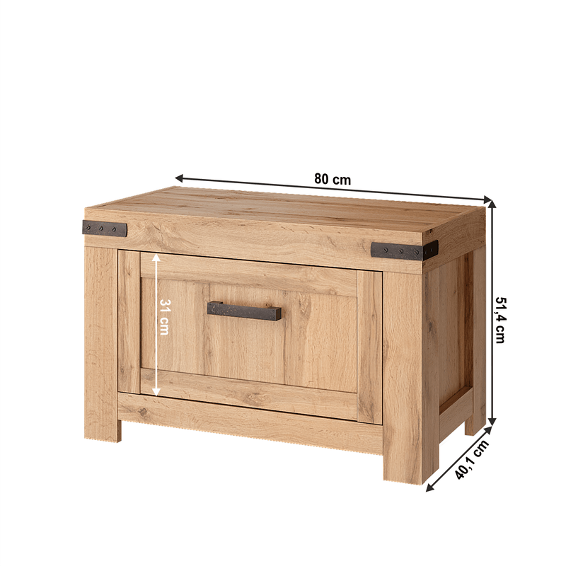 Casa si Gradina - Mobilier - Dulapuri si sifoniere - Dulapuri pantofi - Raft pantofi 1K, stejar wotan, MORATIZ - Infinity.ro