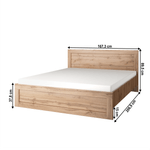 Casa si Gradina - Mobilier - Paturi si accesorii - Paturi - Pat matrimonial, 160x200, stejar wotan, MORATIZ - Infinity.ro