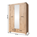 Casa si Gradina - Mobilier - Dulapuri si sifoniere - Dulapuri - Dulap 3D2S cu oglinda, stejar wotan, MORATIZ - Infinity.ro