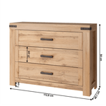 Casa si Gradina - Mobilier - Comode si corpuri - Comode - Comoda 3S, stejar wotan, MORATIZ - Infinity.ro