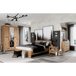 Casa si Gradina - Mobilier - Dulapuri si sifoniere - Dulapuri - Dulap 3D2S cu oglinda, stejar wotan, MORATIZ - Infinity.ro