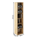 Casa si Gradina - Mobilier - Biblioteci si rafturi - Etajere - Raft inalt, stejar artizan/alb, RIOMA TYP 02 - Infinity.ro