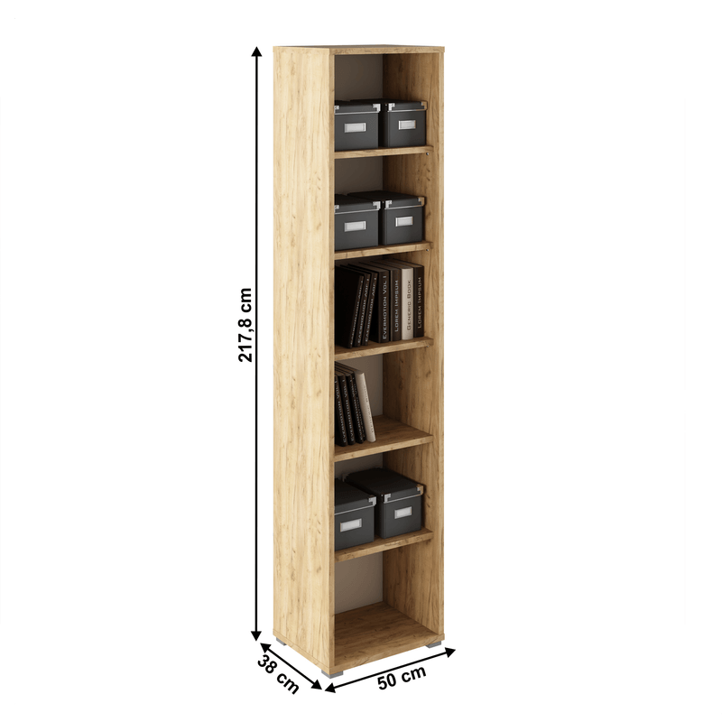Casa si Gradina - Mobilier - Biblioteci si rafturi - Etajere - Raft inalt, stejar artizan/alb, RIOMA TYP 02 - Infinity.ro