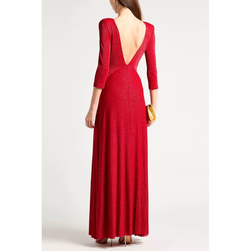 Fashion, accesorii si bijuterii - Femei - Imbracaminte femei - Rochii femei - Rochie maxi dama Liu Jo cu efect glitter JF3041J1923 - Infinity.ro