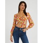 Fashion, accesorii si bijuterii - Femei - Imbracaminte femei - Camasi si bluze femei - Bluza dama Guess cu maneci bufante W3YH52 - Infinity.ro