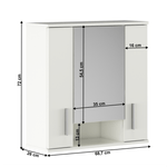 Casa si Gradina - Mobilier - Mobilier baie - Comode baie - Dulap suspendat cu oglinda, alb mat, LESSY NEW 01 - Infinity.ro