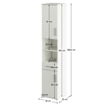 Casa si Gradina - Mobilier - Mobilier baie - Comode baie - Dulap inalt, alb mat, LESSY NEW 05 - Infinity.ro