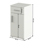 Casa si Gradina - Mobilier - Mobilier baie - Comode baie - Dulap inferior, alb mat, LESSY NEW 03 - Infinity.ro