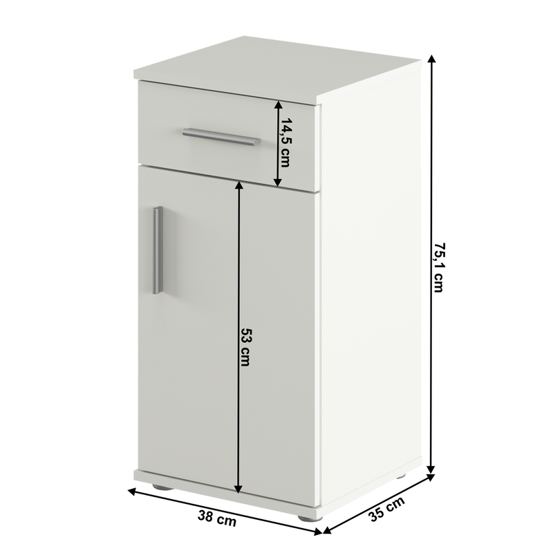 Casa si Gradina - Mobilier - Mobilier baie - Comode baie - Dulap inferior, alb mat, LESSY NEW 03 - Infinity.ro