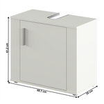 Casa si Gradina - Mobilier - Mobilier baie - Comode baie - Dulap sub chiuveta, alb mat, LESSY NEW 02 - Infinity.ro