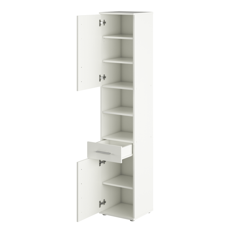 Casa si Gradina - Mobilier - Mobilier baie - Comode baie - Dulap inalt, alb mat, LESSY NEW 05 - Infinity.ro