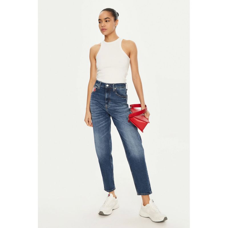 Fashion, accesorii si bijuterii - Femei - Imbracaminte femei - Pantaloni femei - Blugi dama mom-fit cu talie inalta Tommy Jeans DW0DW20224 - Infinity.ro