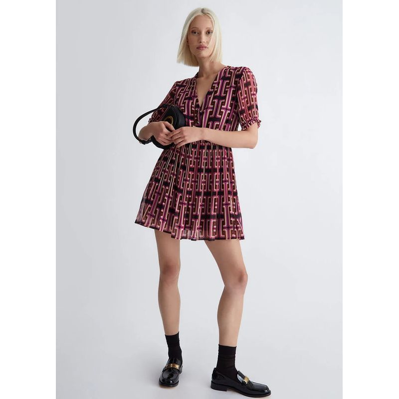 Fashion, accesorii si bijuterii - Femei - Imbracaminte femei - Rochii femei - Rochie mini cu volane Liu Jo WF3185T4050 - Infinity.ro
