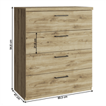 Casa si Gradina - Mobilier - Comode si corpuri - Comode - Comoda 4S, stejar navarra, DORSI - Infinity.ro