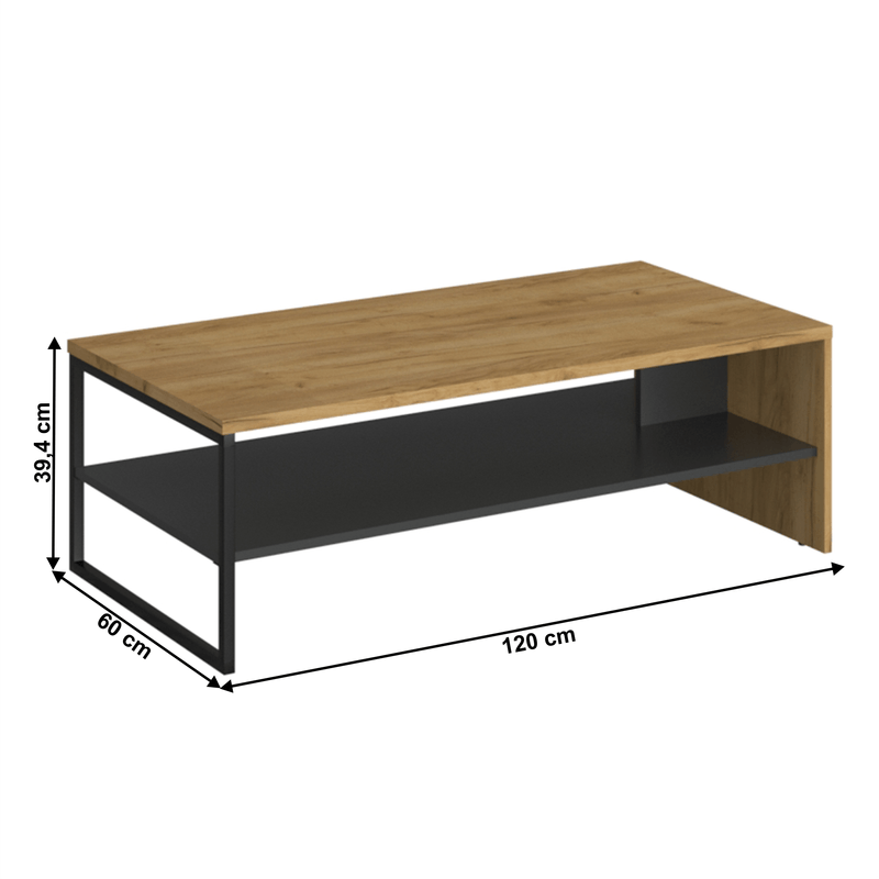 Casa si Gradina - Mobilier - Mese si birouri - Masute de cafea - Masuta de cafea 120, stejar craf auriu/antracit, SANTANA - Infinity.ro