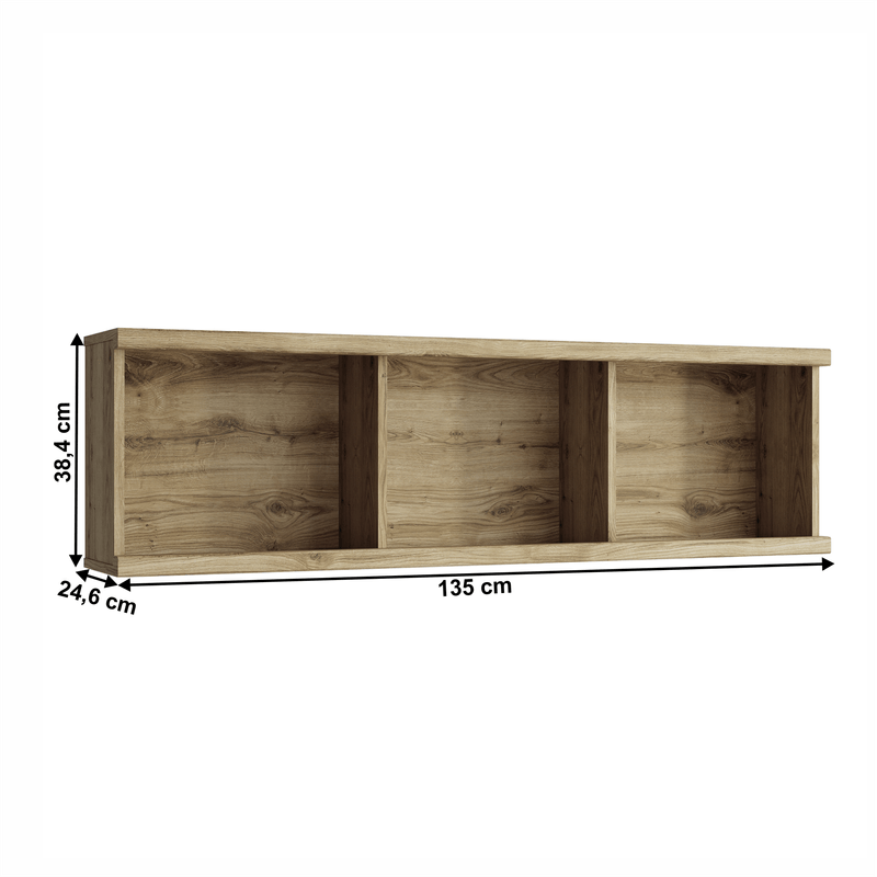 Casa si Gradina - Mobilier - Biblioteci si rafturi - Etajere - Raft suspendat 135, stejar navarra, DORSI - Infinity.ro