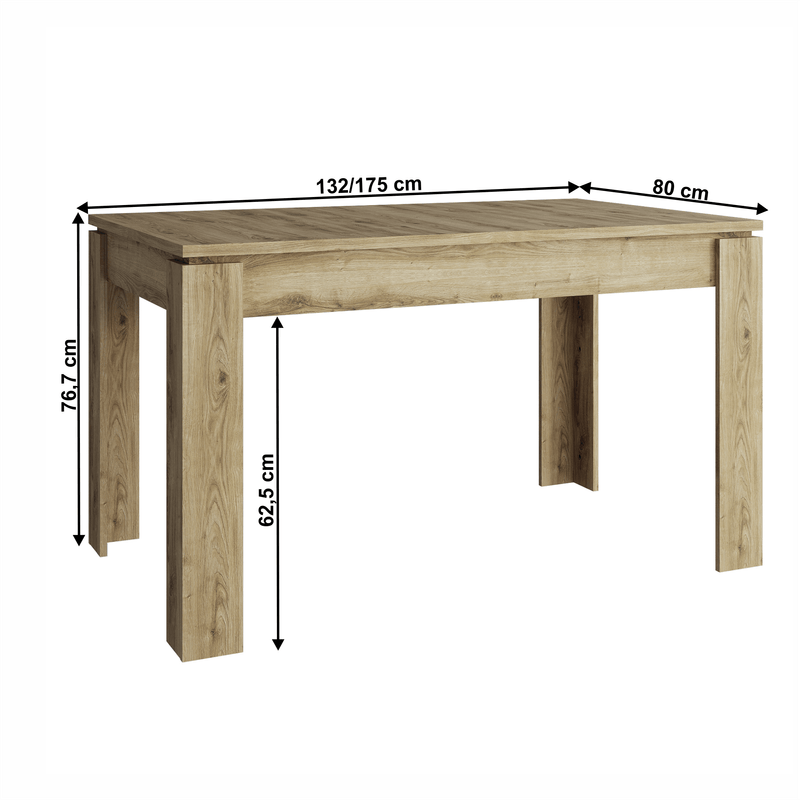 Casa si Gradina - Mobilier - Mese si birouri - Mese bucatarie si dining - Masa plianta, 132/175x80 cm, stejar navarra, DORSI - Infinity.ro