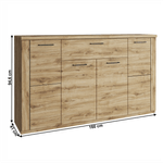 Casa si Gradina - Mobilier - Comode si corpuri - Comode - Comoda 4D1S, stejar navarra, DORSI - Infinity.ro