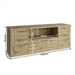Casa si Gradina - Mobilier - Comode si corpuri - Comode - Comoda TV 2D1S/180, stejar navarra, DORSI - Infinity.ro