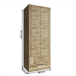 Casa si Gradina - Mobilier - Dulapuri si sifoniere - Dulapuri - Dulap 2D2S, stejar navarra, DORSI - Infinity.ro