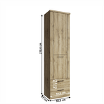 Casa si Gradina - Mobilier - Biblioteci si rafturi - Etajere - Raft 1D2S, stejar navarra, DORSI - Infinity.ro